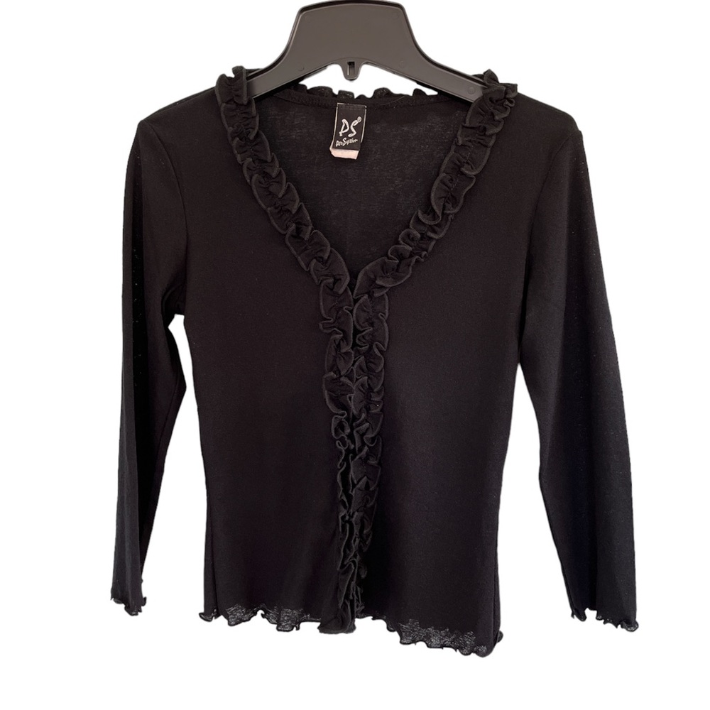 y2k ruffled slinky top